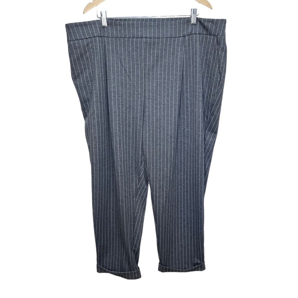 Addition Elle Michel Studio Grey Pinstripe Trousers Size 22